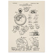 Winding Mechanism for Time Pieces, vintage clock patent .
