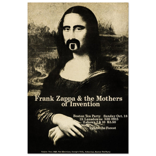 Frank Zappa & the Mothers of Invention Mona Lisa poster reproduction.