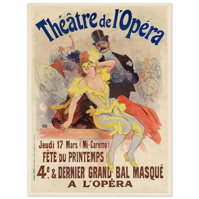 Theatre de l'Opera. 1898 vintage print historic poster .