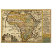 Africa ancient map of the XVIII century by Johann Georg Schreiber.