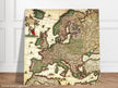Ancient map of Europe. Nova et Accurata Totius Europæ Delineatio Vulgata" by Jacob Sandrart