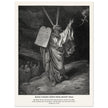 Gustave Dore The Bible engraving print . Moses coming down from Mount Sinai .