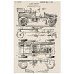 Motor Vehicle patent. Vintage car illustration.
