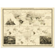 Reptile distribution old world map. Print  of zoology geography 1848 by Alexander Keith Johnston