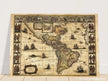 America antique map by Willem Janszoon.
