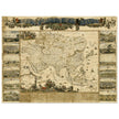 Vintage historic map of Asia by Nicolaes Visscher XVII century.