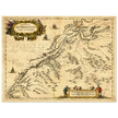 Ancient map of Norway published in the XVII Century by Jan Jansson