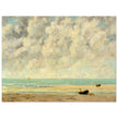 The calm sea by Gustave Courbet 1869.  antique painting.