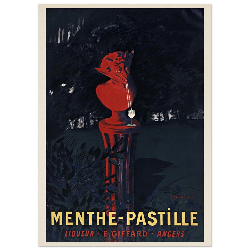 Menthe Pastille Liqueur advertising vintage poster by Leonetto Cappiello.
