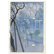 The edge of Shinobazu Pond during a foggy evening by Kasamatsu Shiro