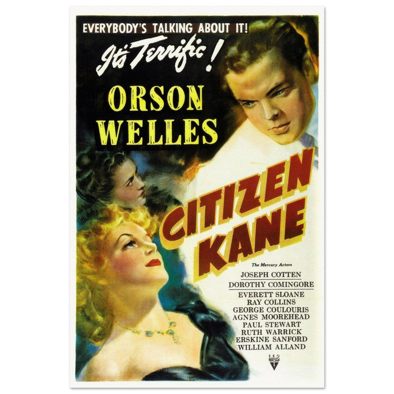 Citizen Kane by Orson Welles movie poster.