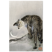 A Roaring tiger by Ohara Koson  woodblock print reproduction
