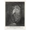 Gustave Dore The Bible engraving print . Jesus at the house of Martha and Mary .