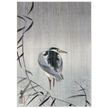 Quack in rain by Ohara Koson woodblock print reproduction.