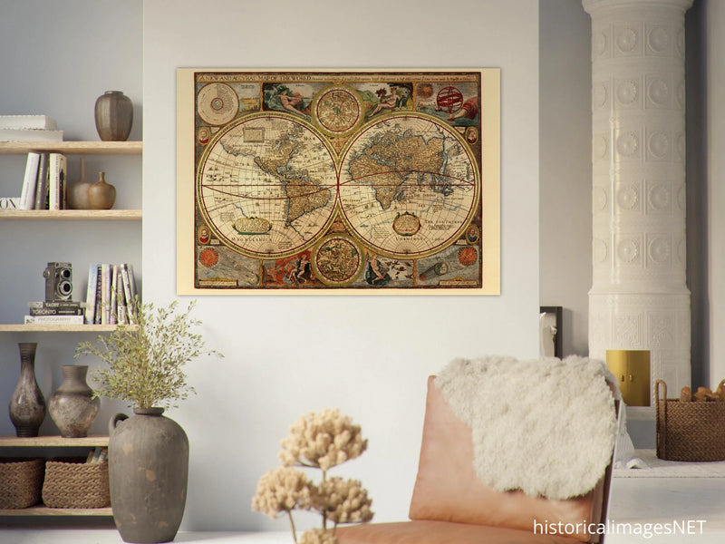 1651 Ancient world map by John Speed