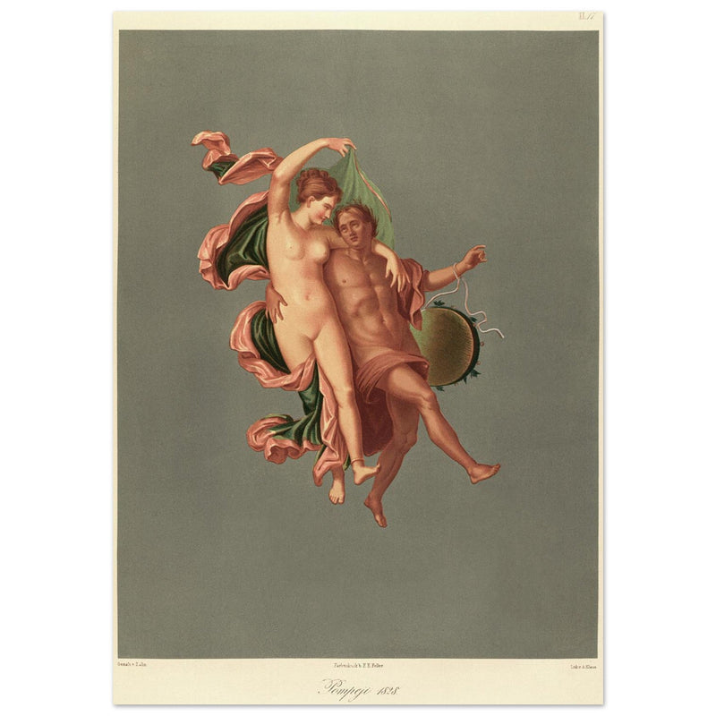 Pompeii roman paintings reproduced by Wilhelm Zahn.