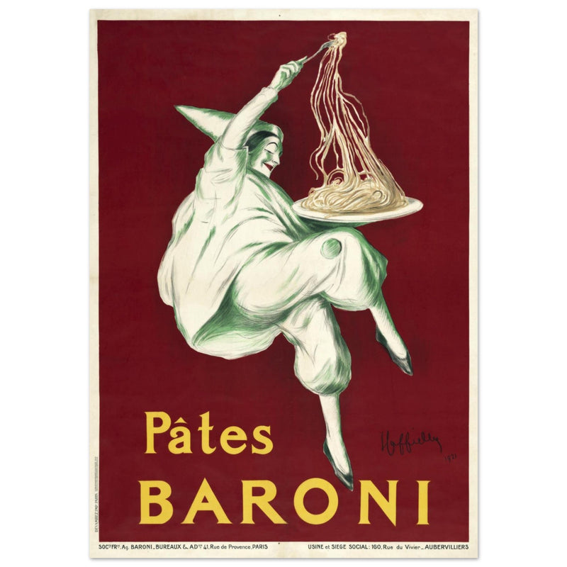 Pates Baroni advertisng poster by Leonetto Cappiello.