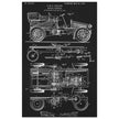 Motor Vehicle patent. Vintage car illustration.