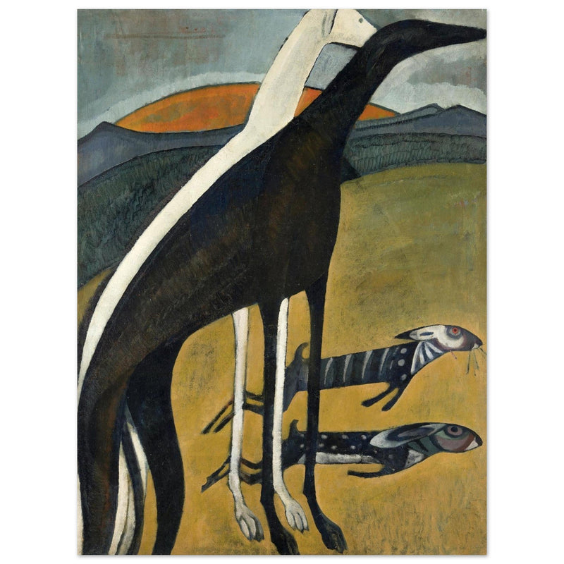 The Greyhounds painting by Amadeo de Souza Cardoso