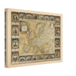 Ancient antique map of Europe. The map is devided in empires and realms.  poster.