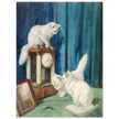 Three curious cats old painting by Arthur Heyer.