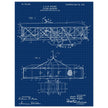 Flying machine patent 1906 by the Wright brothers. Vintage airplane.