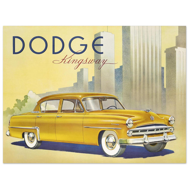 Dodge Kingsway vintage car advertising fine art  print. Classic car.