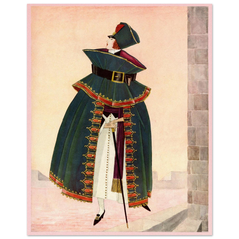 George Wolfe Plank vintage illustration of fashion magazine cover .