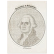 Declaration of Independence vintage print reproduction. George Washington president .