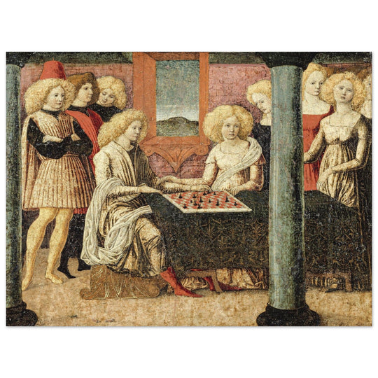 The Chess Players old painting  by Liberale da Verona.