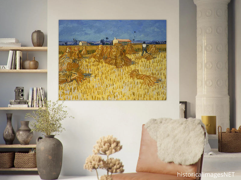 Corn Harvest in Provence by Vincent Van Gogh