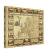 Ancient old map of Europe.  of antique illustrated european map. . XVIII Century