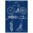 vintage motorcycle patent by G. M Holley.