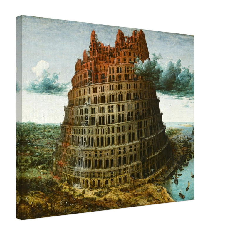 The Tower of Babel by Pieter Bruegel the Elder 1568. Old painting reproduction