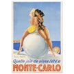 Louis Icart Monte Carlo vintage promotional poster . Historic