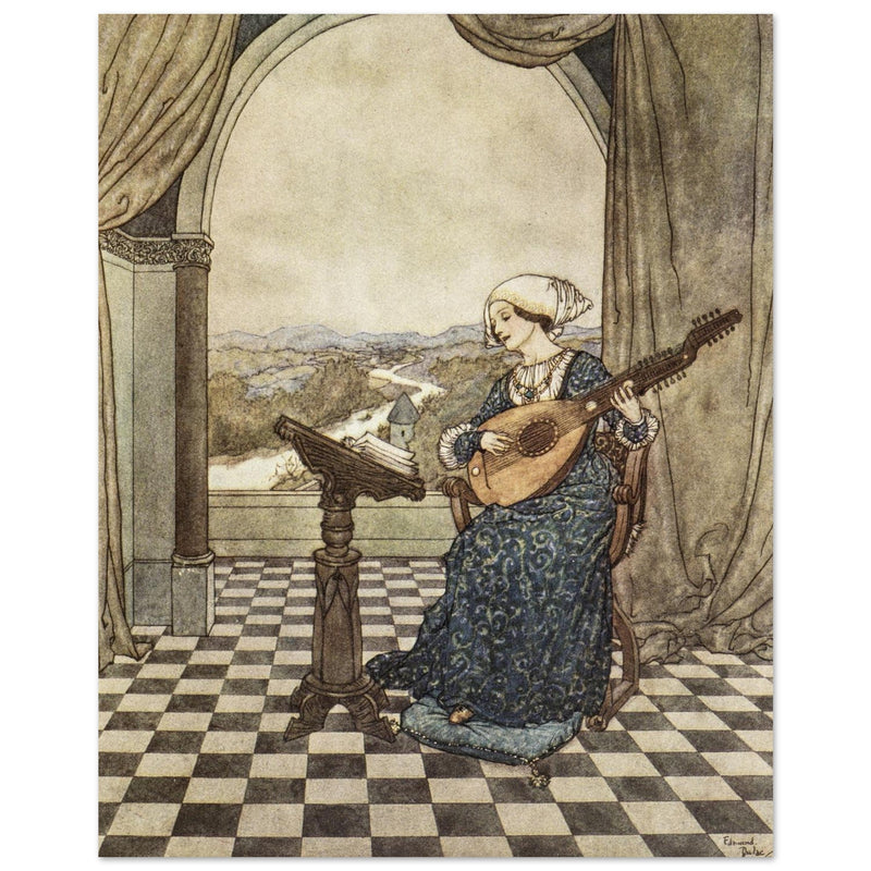 Edmund Dulac illustration for The Wind Tells of Waldemar Daa and His Daughters fairy tale print reproduction