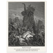 Gustave Dore The Bible engraving print . Death of Eleazar illustration .