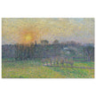 View of Bazincourt Sunset by Camille Pissarro