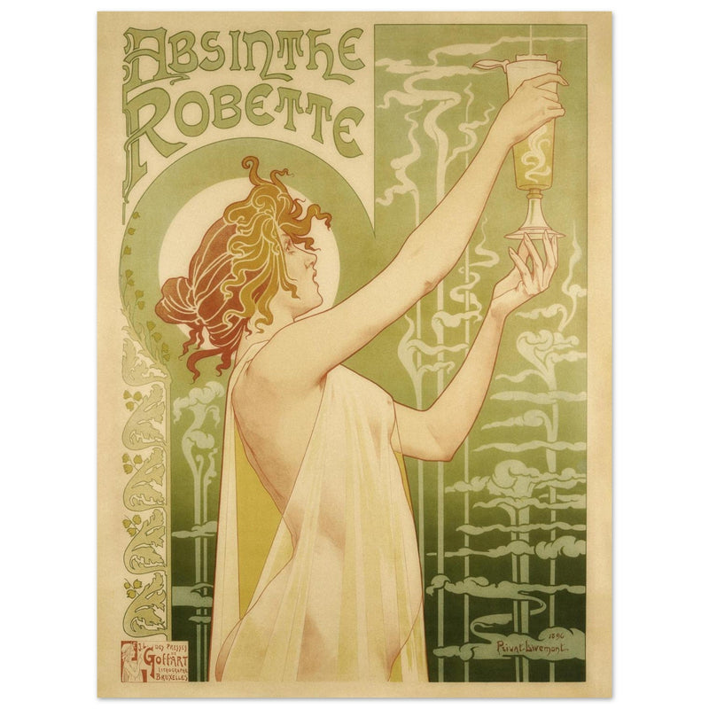 Absinthe Robette vintage poster by Henri Privat-Livemont 1896.