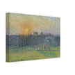 View of Bazincourt Sunset by Camille Pissarro