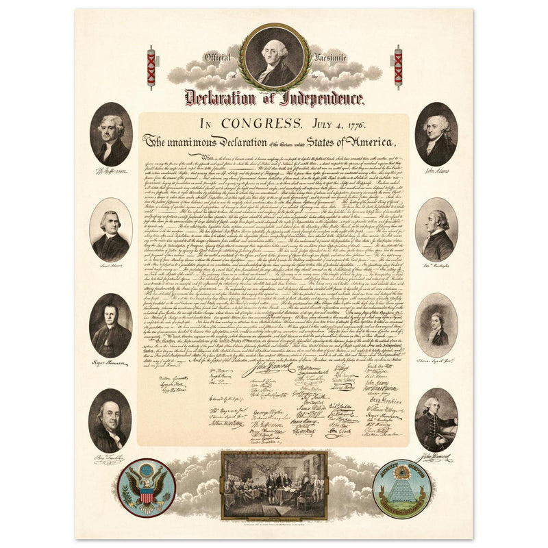 Official Facsimile of the Declaration of Independence 1903.  print.