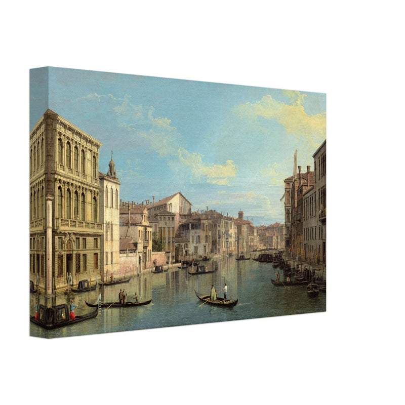 Grand Canal in Venice Italy. Antique painting by Canaletto 1738.