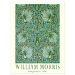 William Morris Pimpernel 1876. Green leaves and flowers wintage wallpaper art print.