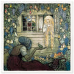 John Bauer vintage illustration print . From the fairy tale The Magician's Cape.