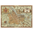 Vintage map of Amsterdam The Netherlands.
