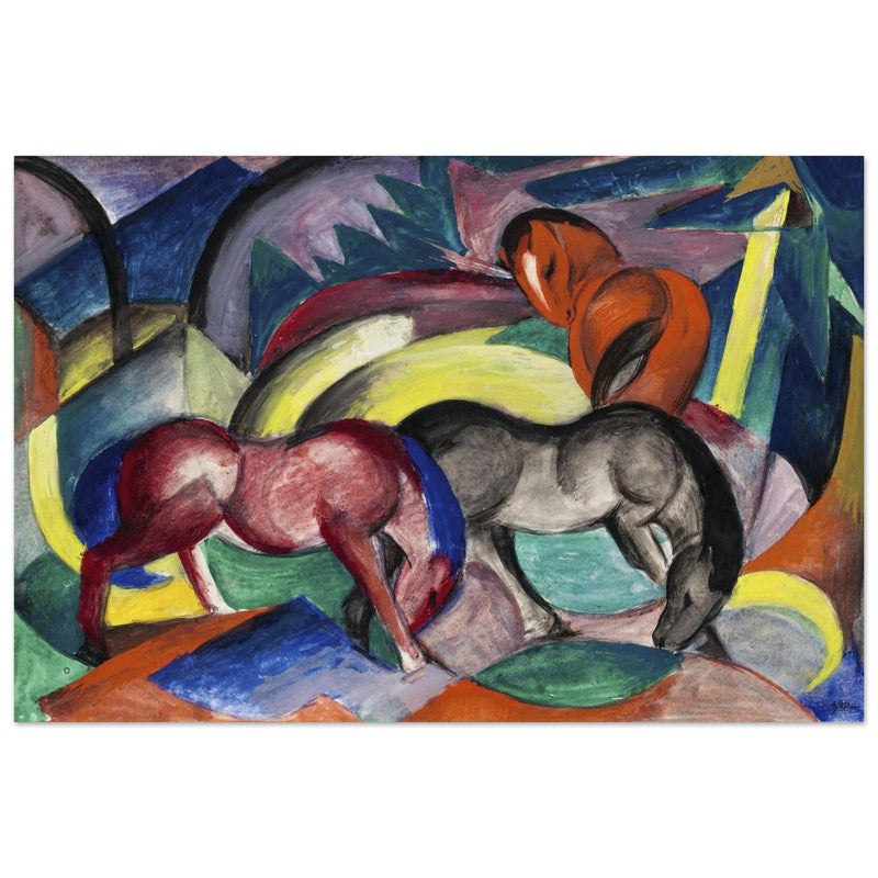 Drei Pferde  Three Horses painting reproduction by Franz Marc