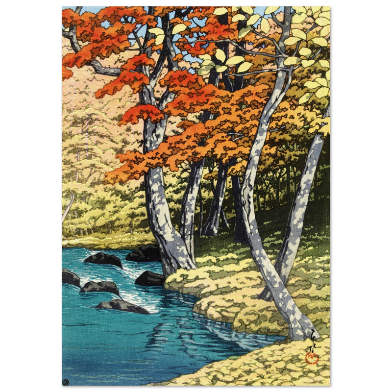 Autumn in Oirase by Kawase Hasui