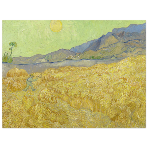 Wheatfield with a reaper by Vincent Van Gogh