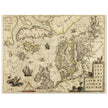 Vintage North Atlantic Map by Abraham Ortelius.