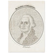 Declaration of Independence vintage print reproduction. George Washington president .